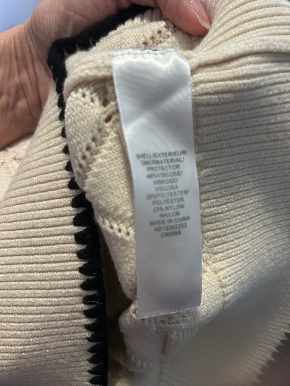 Adrianna Papell Cream Knit Sleeveless Crew Neck Diamond Sweater Vest M - Picture 7 of 9